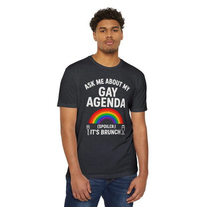 Brunch Agenda T-Shirt | LGBTQ+ Pride Tee | Casual Wear | Gift for Friends | Summer Party Shirt | Fun Brunch Outfit shopname
