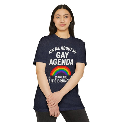 Brunch Agenda T-Shirt | LGBTQ+ Pride Tee | Casual Wear | Gift for Friends | Summer Party Shirt | Fun Brunch Outfit shopname