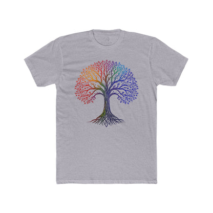 Rainbow Tree of Life Unisex Cotton Crew Tee - Banter & Brawn