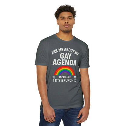 Brunch Agenda T-Shirt | LGBTQ+ Pride Tee | Casual Wear | Gift for Friends | Summer Party Shirt | Fun Brunch Outfit shopname