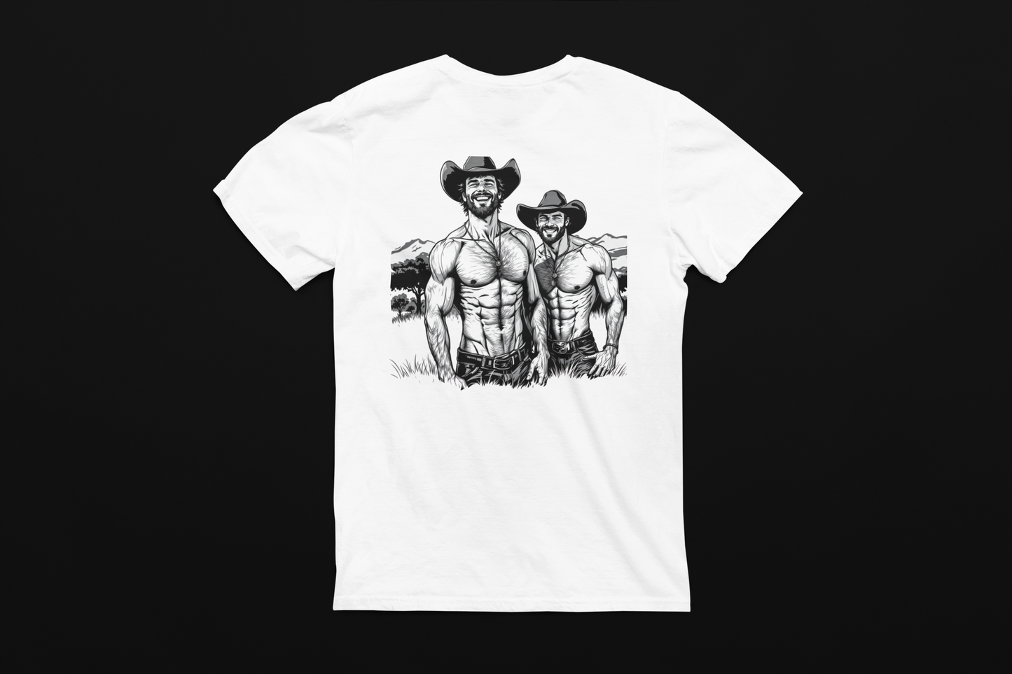 Fun Shirtless Cowboy Graphic T-Shirt