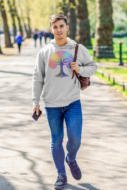 Rainbow Tree of Life Unisex Hoodie –Everyday Comfort