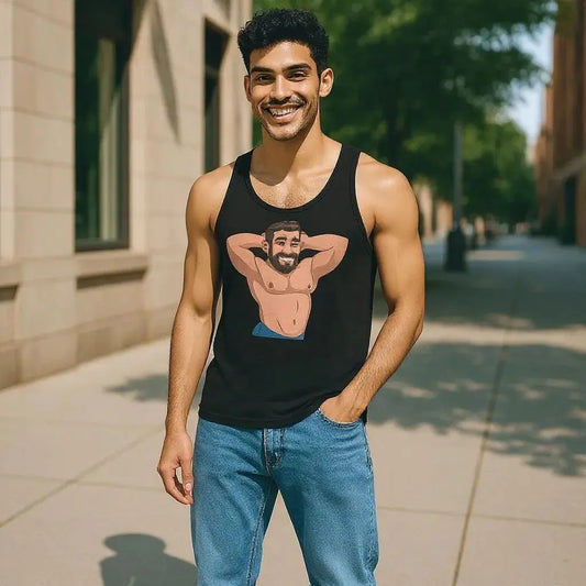 Bear Daddy Men’s Tank Top – Bold Gay Bear Pride Muscle Tank, Masc Art Shirt, Soft Cotton Summer Wear shopname